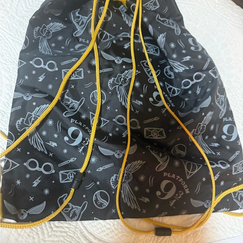 Build-A-Bear Harry Potter Black and Yellow Drawstring Bag